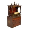 D'Dass Multi Color Mdf and Sheesham Wooden Temple With Cabinet For Pooja