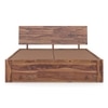 Boston Solid Wood King Size Drawer Storage Bed In Teak Finish