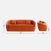 Davis Fabric Sofa (Orange)