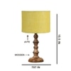 Devansh Yellow  Jute   Table Lamp With  Wood Natural Base (7X7X15.5 Inches)-17