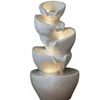 White 5 Stacked Pot Indoor Water Fountain