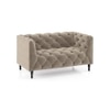 Henrietta 2 Seater Fabric Sofa (Cloudy Beige Velvet)