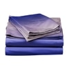 Stoa Paris Satin Bedsheets for Super King Size Bed with 2 Pillow Covers heets for Taupe Sapphire