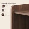 Lavista Engineered Wood Bedside Table in Classic Walnut Finish