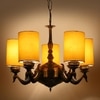 Devansh Dual Gold Antique Wall Mounted Lamp With Black Cotton Shade