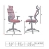 Zeeazyana High Back Ergonomic Chair in Red Colour