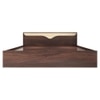 Caily Queen Size Bed In Walnut Finish