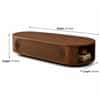 Orla Oval Sheesham Wood Grooved Coffee Table in Walnut Finish