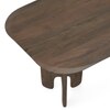 Brava Solid Wood 6 Seater Dining Table with 6 Zen Solid Wood Dining Armchair in (Finish: Danish Walnut, Colour: Olive Leatherette)