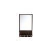 Rico Engineered Wood Wall Mount Dressing Table Mirror with Shelves & Hooks (Wenge)