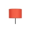 Zara Orange Fabric Floor Lamp with Black Iron Base