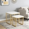 Compact Metal Side Table in Gold Colour
