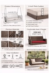 Carry Bird Wicker Patio Furniture Outdoor Balcony Swings In Brown And Red Colour