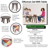 Ophelia Solid Wood  Ottomon in  Multicolor Colour