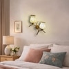 Devansh Metal Electric Wall Light in Gold Colour with Multi Shade Count of 2 Lights