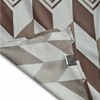Light Brown Abstract 180 TC Flat 1 Queen  Bedsheet with 2 Pillow Covers