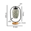 Devansh Multicolor Glass Wooden & Iron  Table Lamp -17 Inch Height  -Ac