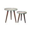 Vriksha Round Nesting Tables with Wooden Legs, Side Tables, Wooden Tables, Living Room Decor by A Tiny Mistake