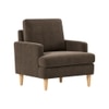 Oliver Boucle Fabric Lounge Chair in Brown Colour