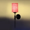 Devansh Metal Electric Wall Light in Black Colour with Pink Shade Count of 1 Light