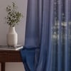 Stoa Paris Sheer Ombre Printed Long Door Curtain, Aesthetic Curtain with  Light Filtering Balcony,  Set of 1 Parda, Evening Glow - Navy