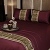 Stoa Paris Satin Bedsheet for Double Bed (228 cm x 254 cm) with 2 Pillow Covers heet for Royal Treasures Wine