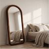 The Artment Unbreakable Brown Arch Puff Floor Mirror (160 x 60) cm