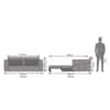 Camden 4 Feet Pull Out Sofa cum Bed In Grey Colour