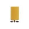 Yellow cotton table lamp with Steel Base -5