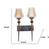Eliante Phiora Gold And Brown Iron Wall Light With E27 Holder In Gold And Brown Colour