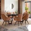 Adria Copa Cabana Black Stone 6 Seater Dinning Table With Set of 3  Wella Dining Chair