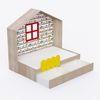 Little Hut Bed  6X3 ( Drawers On Wheels) In Oak & Yellow Colour