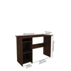 Woodbuzz Duke Engineered Wood Finish Study Table Desk In Wenge Brown