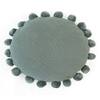Pom Pom Mini Moss Ryegrass Round Cushion Cover  16 Dia Inches
