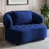 Henry Velvet 1 Seater Sofa Navy Blue Color