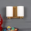 Eliante Modern Wall Lights Mild Steel & Glass Material Antique Gold & White Finish