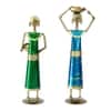 Desert Art Metal Handpainted Lady Doll Showpiece Set of 2