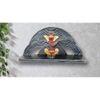 Davis Grey Colour Solid Wood Handcarved Floating Wall shelf in Rainbow Design