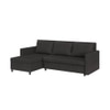 Wego 3 Seater RHS Pull Out Sofa cum Bed  in Dark Brown Colour