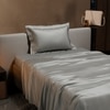 Stoa Paris Single Bedsheet with 1 Pillow Cover sheet with Harbour Mist Grey