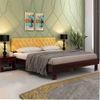 Davis Solid Wood Queen Size Non Storage Bed In Walnut Finish