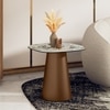 Aeris Metal Side Table in Saturn Spanish Ceramic Finish