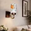 Devansh Metal Electric Wall Light in Black Colour with Blue Shade Count of 1 Light