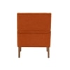 Leston Boucle Fabric Lounge Chair in Orange Colour