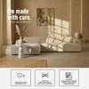 Sophisticated Wood Right Aligned 3-Seater With Upholstery Non Storage Sofa In White Colour