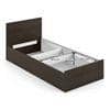 Wren Engineered Wood Single Size Box Storage Bed In Dark Wenge Finish