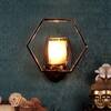 Eliante Sheen Iron Wall Light With Glass In Gold Colour