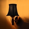 Devansh Gold Wall Mounted Lamp With Black Cotton Shade