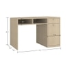 Alana Study Desk with Cabinet Drawer and Shelf in Bronze Cambric Colour