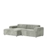 Sophisticated Wood Right Aligned 2-Seater With Upholstery Non Storage Sofa In Grey Colour